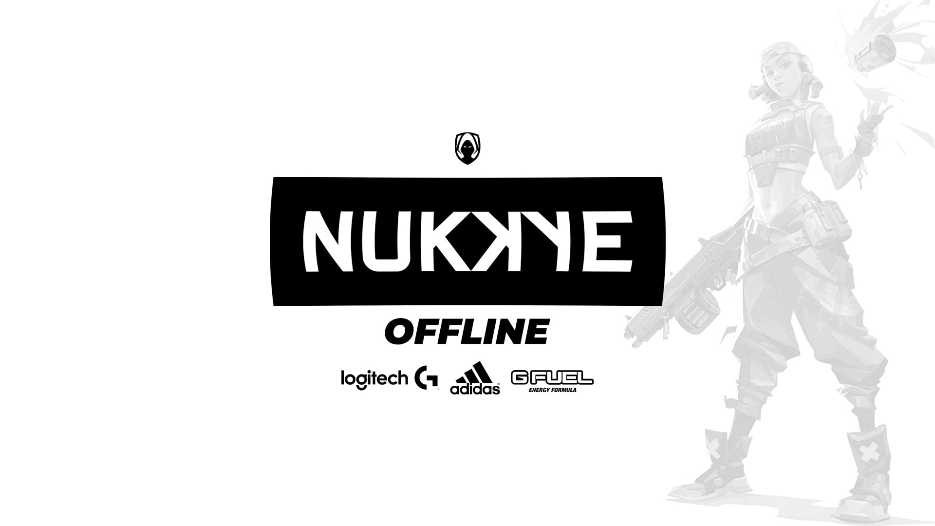 Offline screen design for Nukkye's Twitch channel.